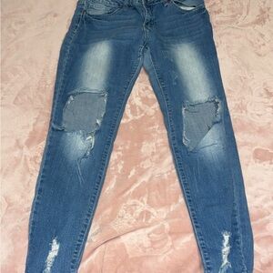 Distressed Blue Women's Jeans